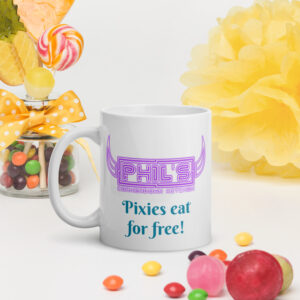 Phil's White glossy mug