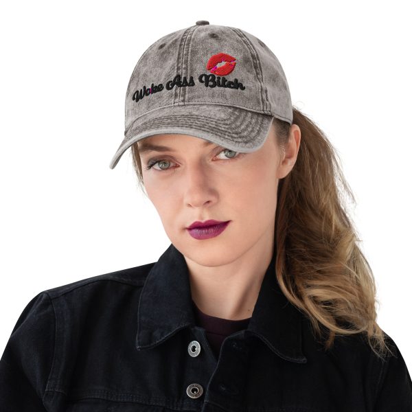 Hard Woke Bitch Vintage Cap - Image 10